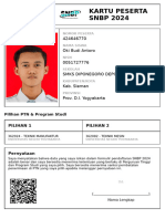 Kartu Peserta SNBP 2024: 424646770 Oki Budi Antoro 0051727776 Smks Diponegoro Depok Kab. Sleman Prov. D.I. Yogyakarta