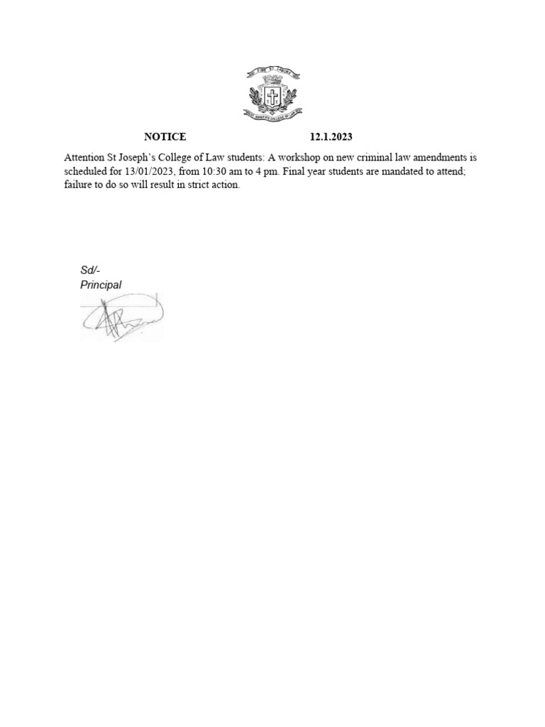 Student Notice 12.1.23 | PDF