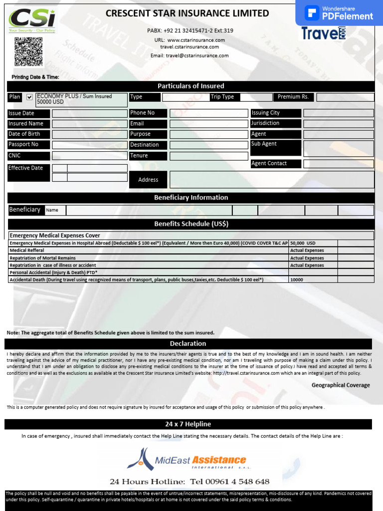 Travel Insurance Policy Guide | PDF | Insurance | Liability Insurance
