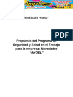 Plantilla para La Propuesta Del Programa de Seguridad y Salud en El Trabajo