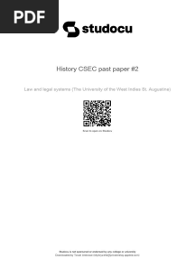 History Csec Past Paper 2