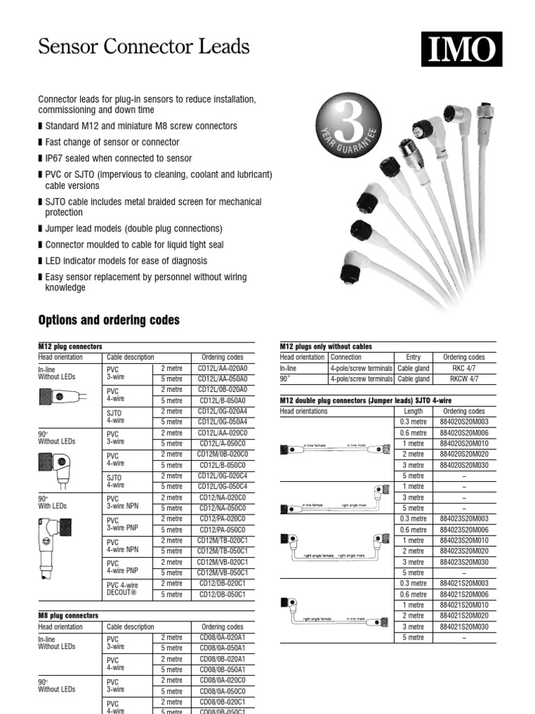 11 Sensor Leads | PDF | Cable | Electrical Connector