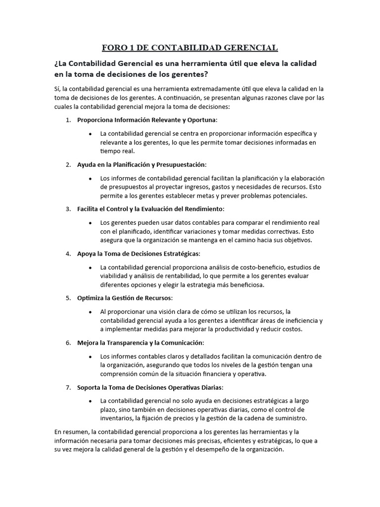 Contabilidad Gerencial y Toma de Decisiones | PDF | Toma de decisiones ...