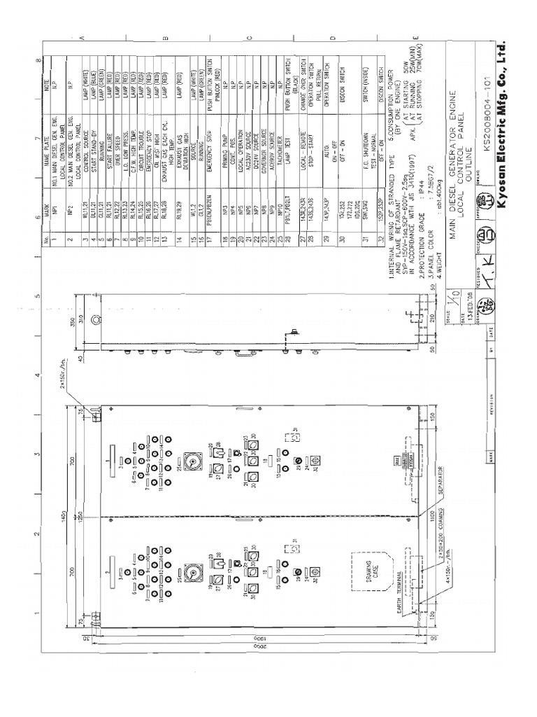 Daihatsu Diesel Generators Control Panel | PDF