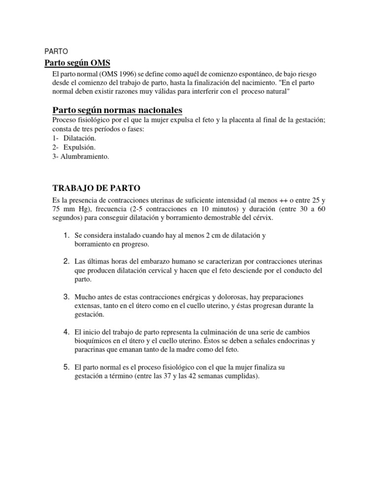 Guía Completa del Parto Normal | PDF | Parto | Parto prematuro