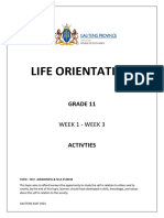 Life Orientation Activities Grade 11