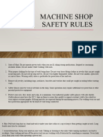 Machine Shop Safety Rules