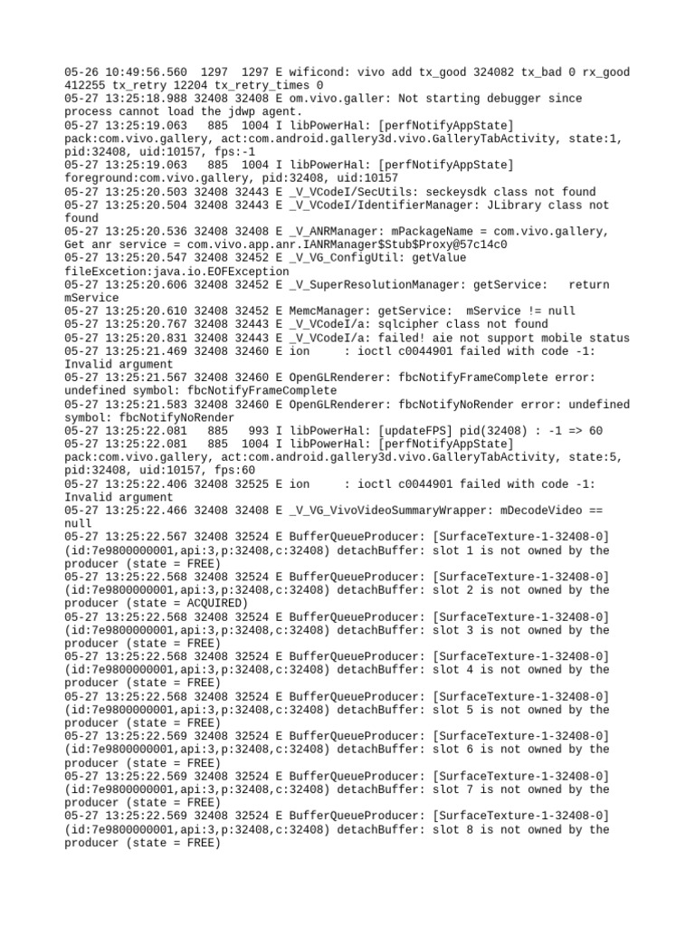 Vivo Gallery App Error Logs Analysis | PDF | Android (Operating System ...