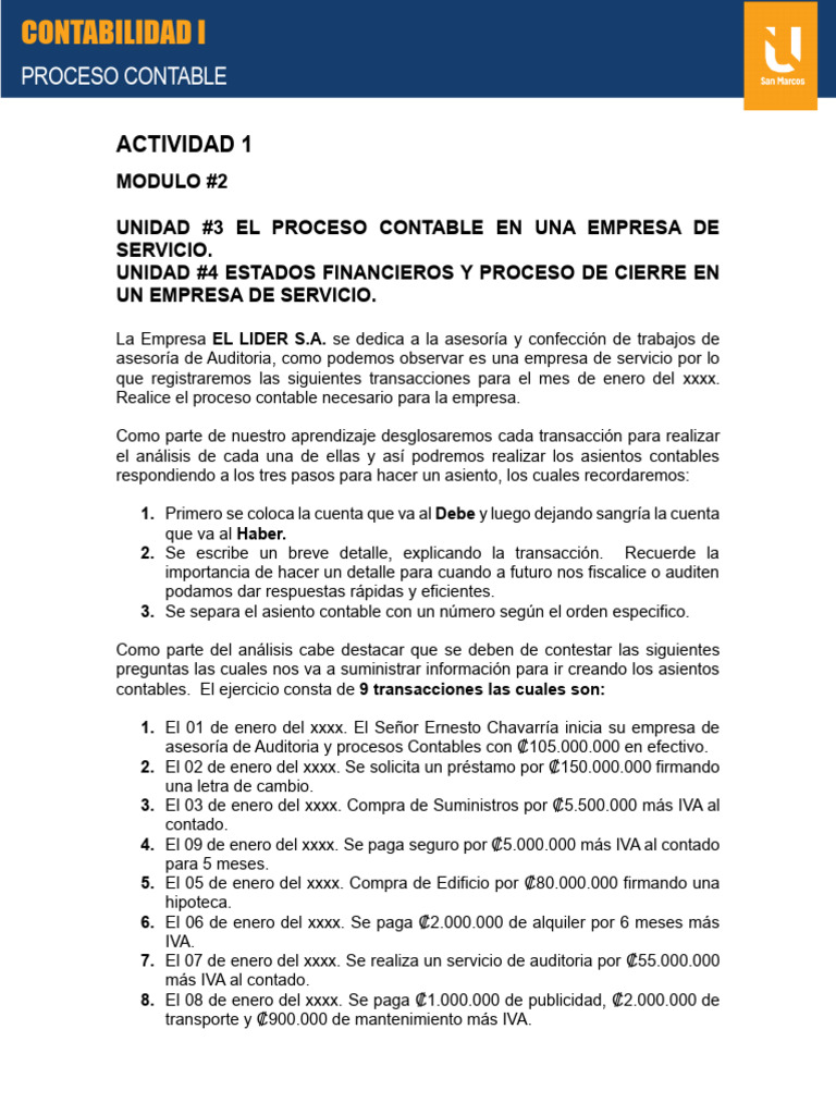 Gu%C3%ADa+1.+Actividad+Proceso+Contable+paso+a+paso. | PDF ...