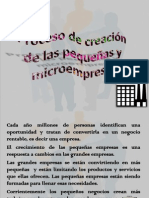 Proceso de Creación de Las Pequeñas y Microempresas