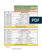 Fixture 1 y 2º Fecha 2024