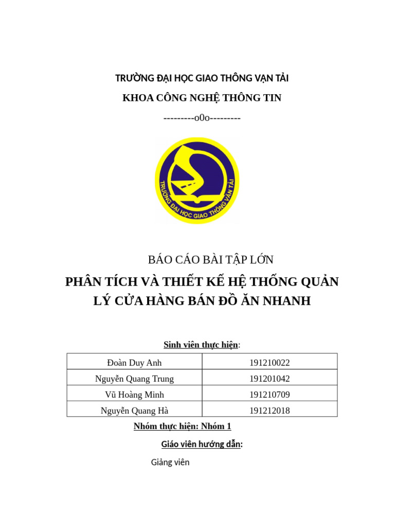 Bao Cao Bai Tap Lon Phan Tich Va Thiet Ke He Thong Quan Ly Cua Hang Ban ...
