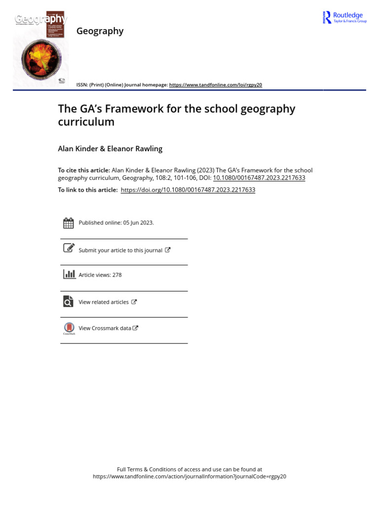 The GA S Framework | Download Free PDF | Curriculum | Geography