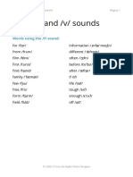 Pronunciation Lesson 15 - F and V Sounds