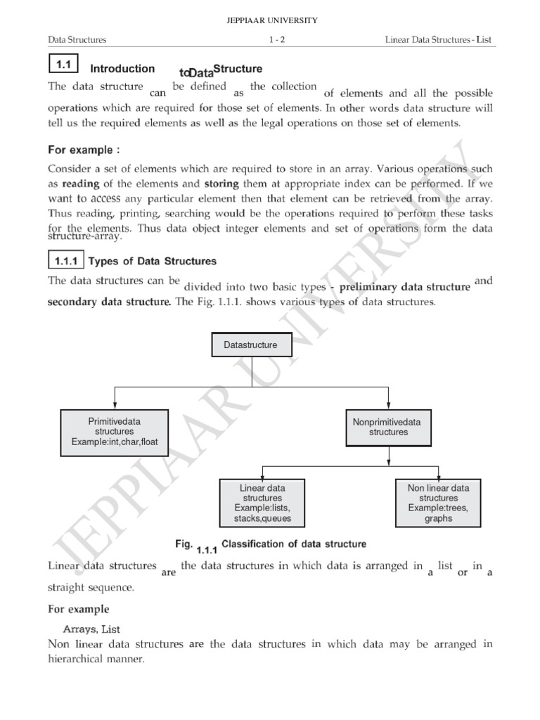 Data Structures Unit 1 Notes | PDF | Computing | Computer Data