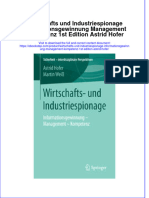 Full Download Wirtschafts Und Industriespionage Informationsgewinnung Management Kompetenz 1St Edition Astrid Hofer Online Full Chapter PDF