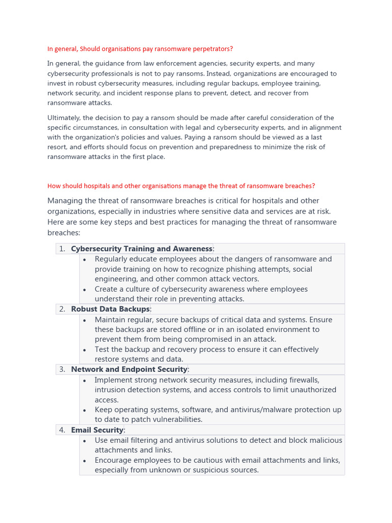 Ransomware Prevention Strategies for Organizations | PDF | Security ...