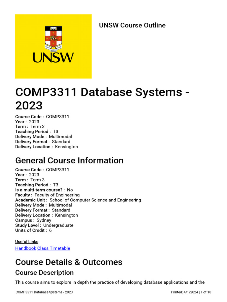 CO - COMP3311 - 1 - 2023 - Term 3 - T3 - Multimodal - Standard ...