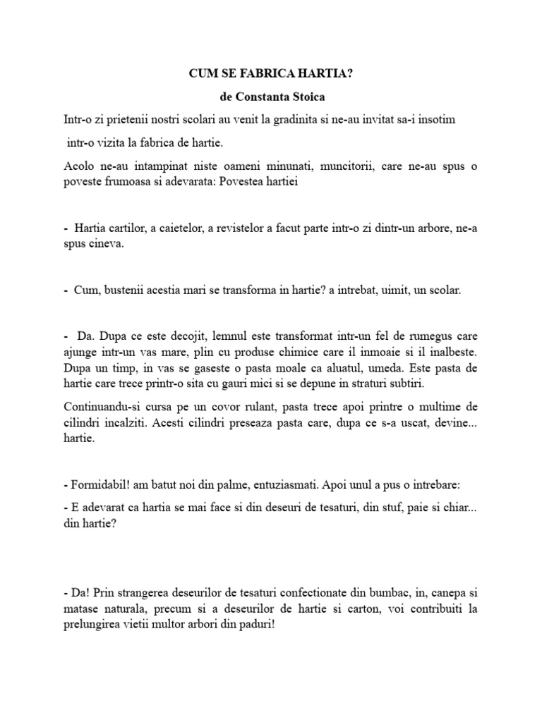 Cum Se Fabrica Hartia | PDF