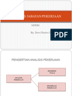 Analisis Jabatan/Pekerjaan: MSDM by Dewi Pratiwi Indriasari