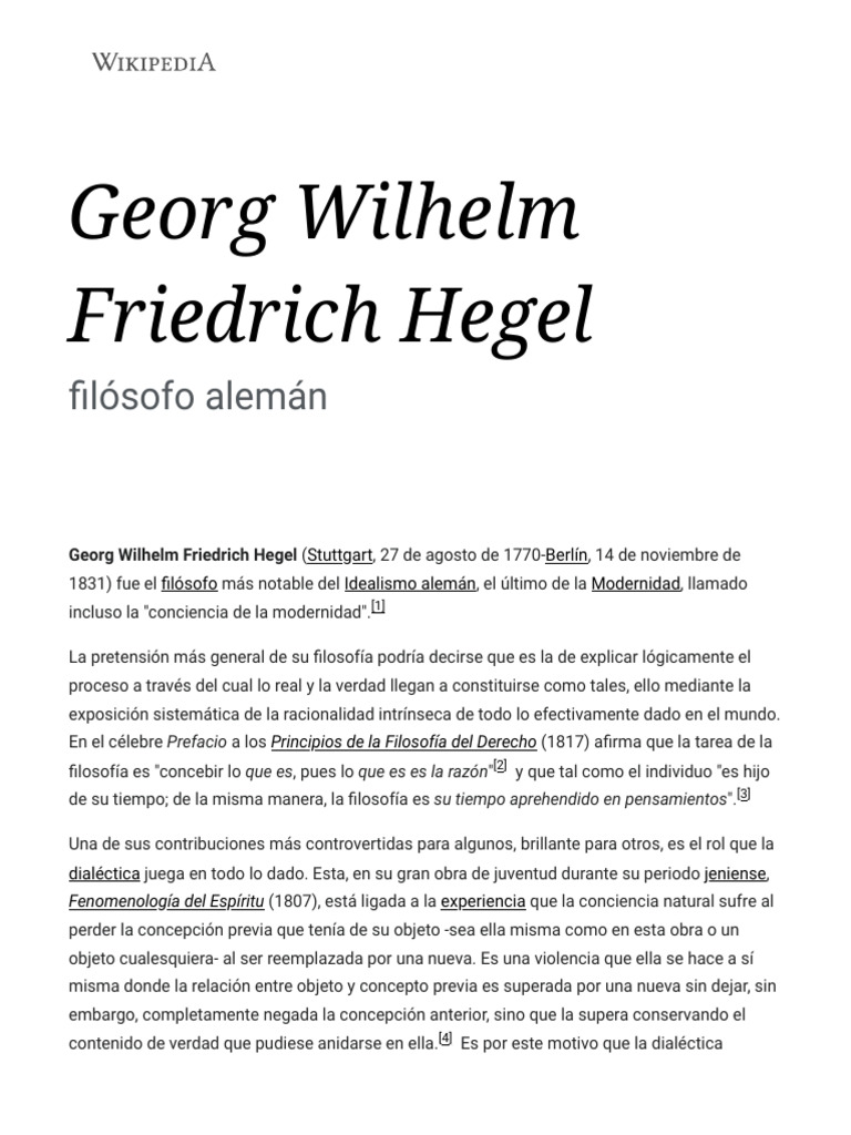 Georg Wilhelm Friedrich Hegel We Pdf Georg Wilhelm Friedrich