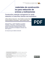 Gestión de Materiales de Construcción en Costa Rica para Reducción de Residuos: Barreras y Motivaciones