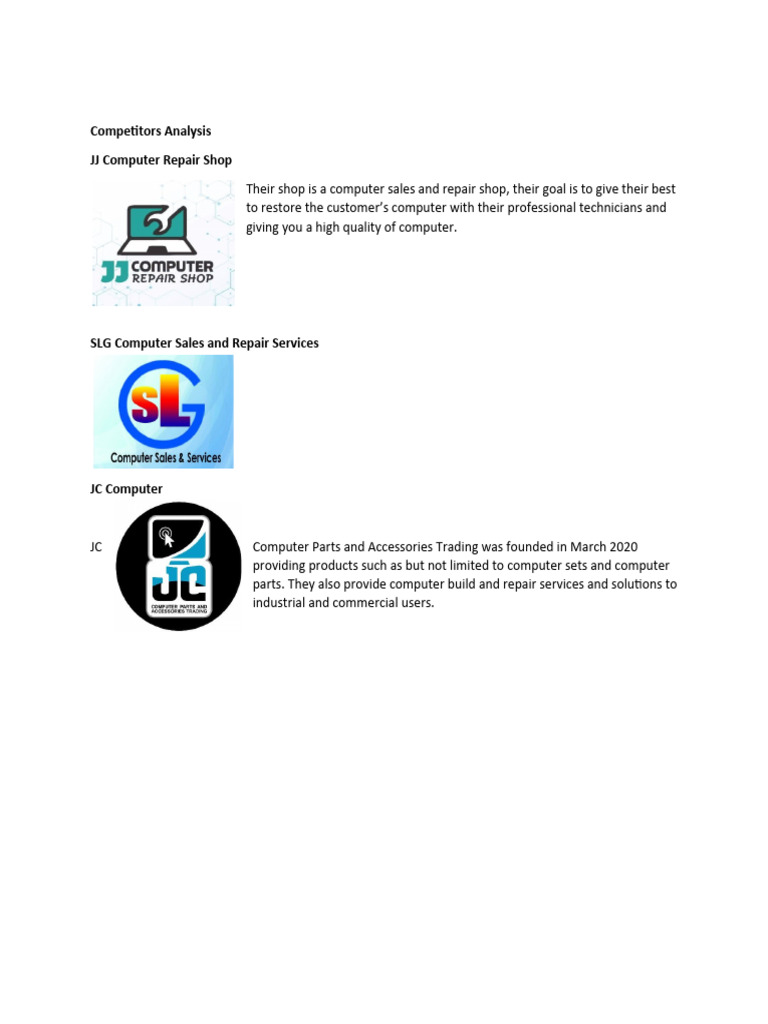 Competitors Analysis Pdf