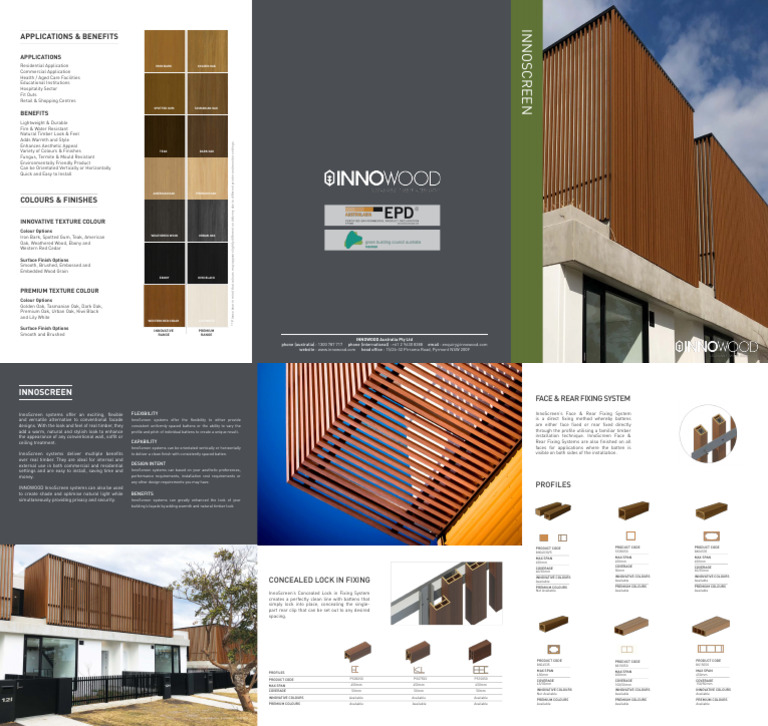 InnoWood Cladding Applications & Benefits | PDF | Wood