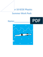 Y10 GCSE Physics Summer Pack