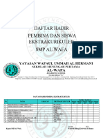 Daftar Hadir Pembina Dan Siswa Eskul