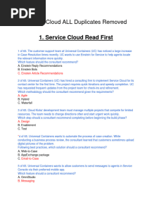 Service Cloud ALL Duplicates Removed