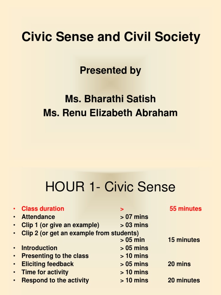 Understanding Civic Sense in Schools | PDF | Non Governmental ...