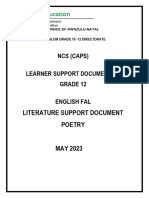 2023 KZN English Fal Learners' Poetry Question Bank May 2023