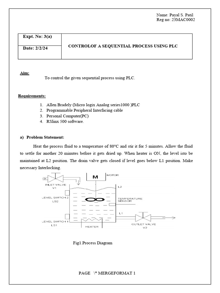PLC Control of Sequential Processes | PDF | Programmable Logic ...