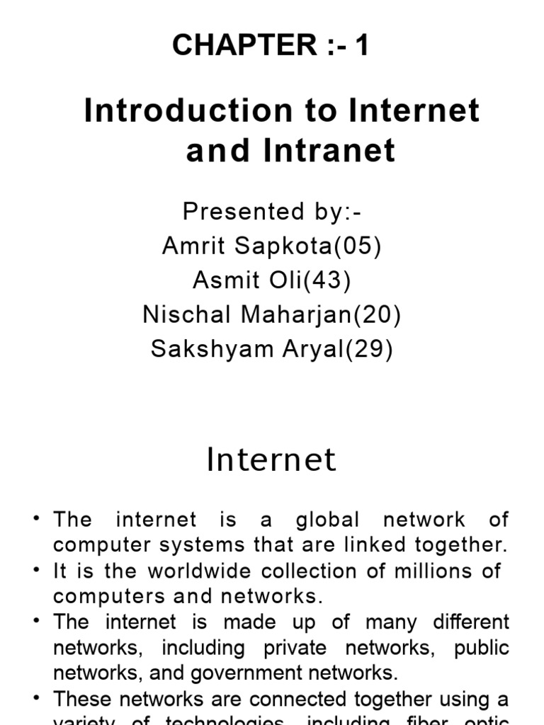 Unit 1 introduction to internet and intranet pdf domain name internet