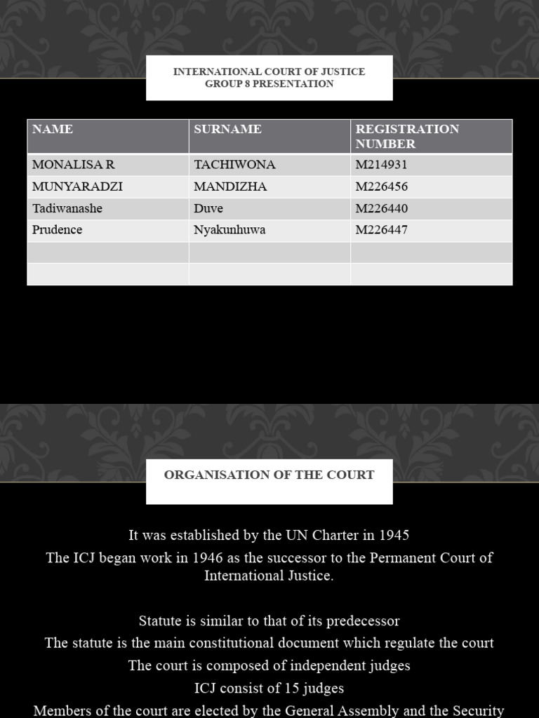 Overview of the ICJ's Establishment and Functions | PDF | International ...