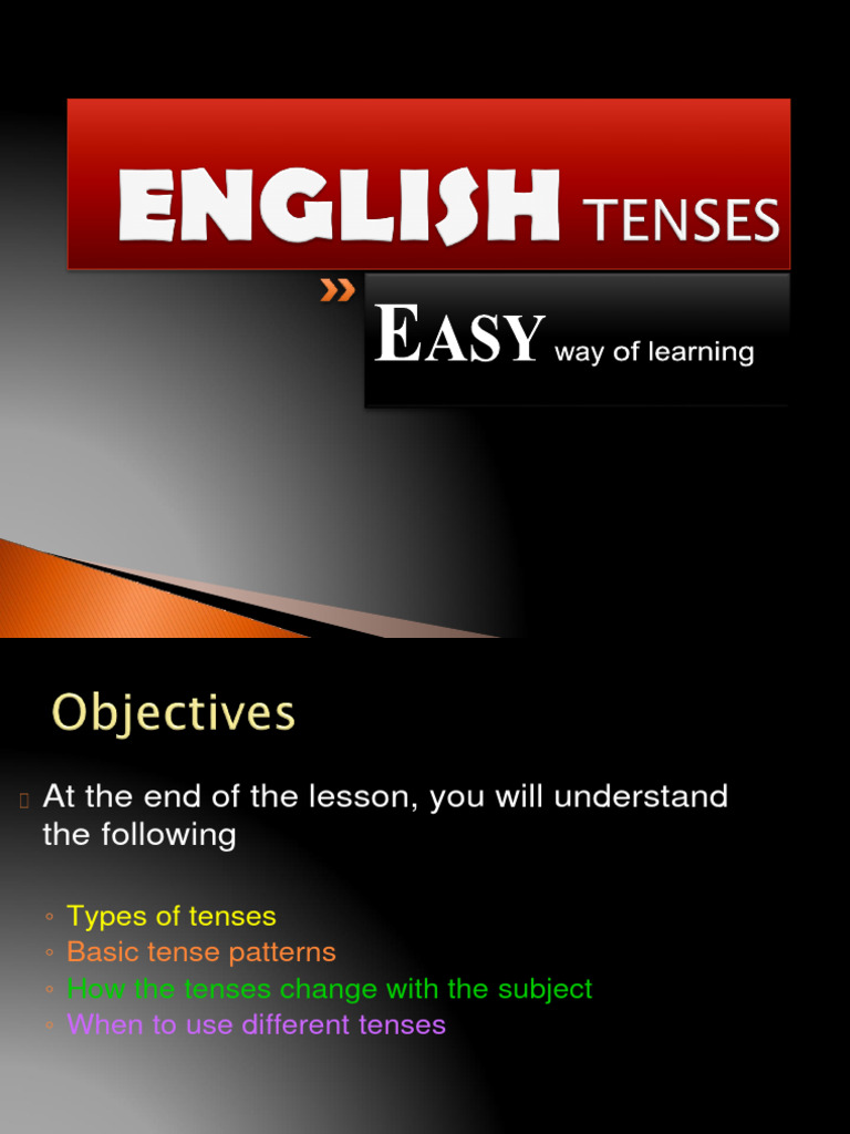 Tenses Guide for Class 9 Students | PDF | Perfect (Grammar ...