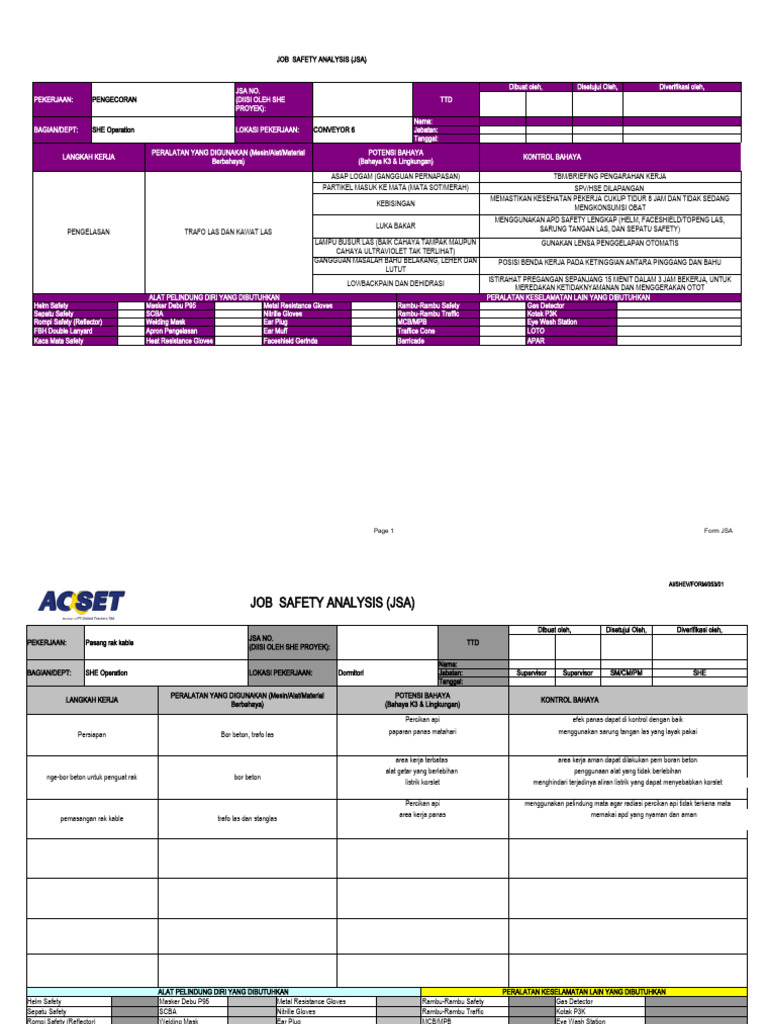 JSA PENGELASAN | PDF