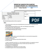 Soal Ujian KLS 3 Tema 6