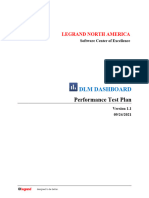 DLM Dashboard Performance Test Plan