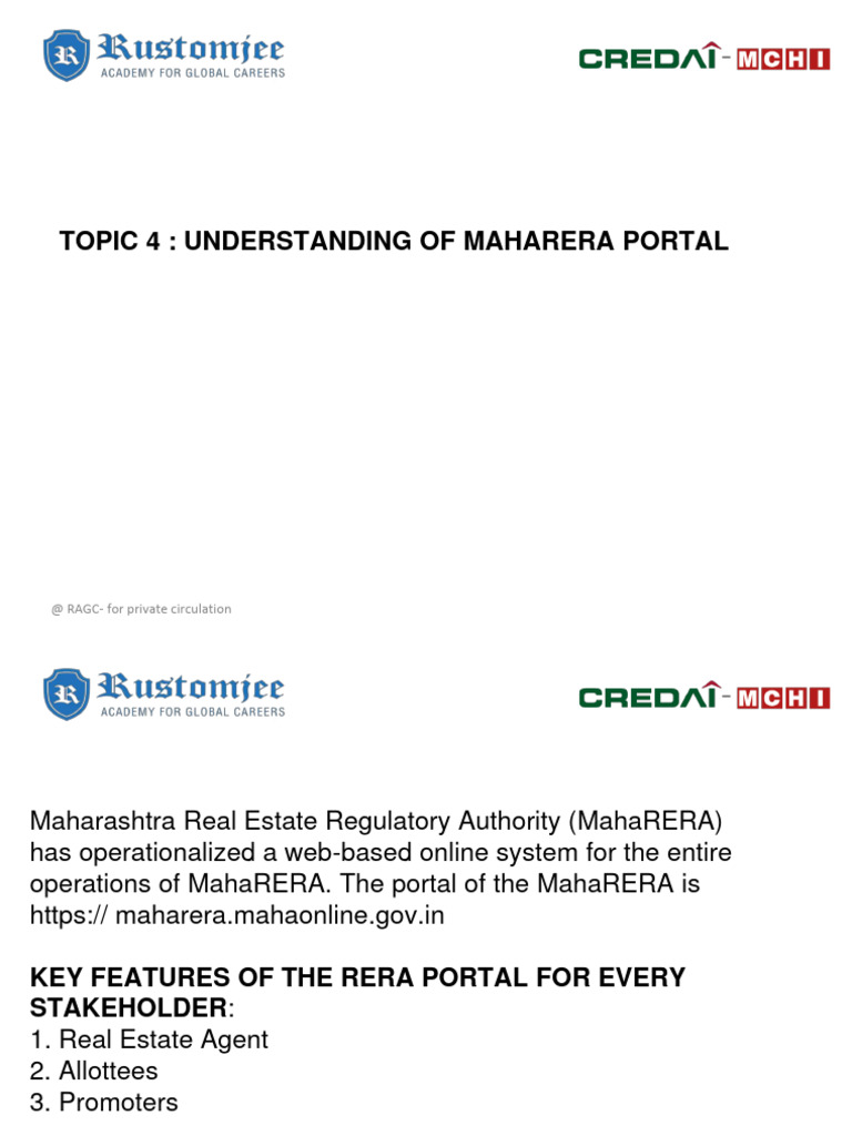 Maharera Portal Key Features Services Pdf Mediation
