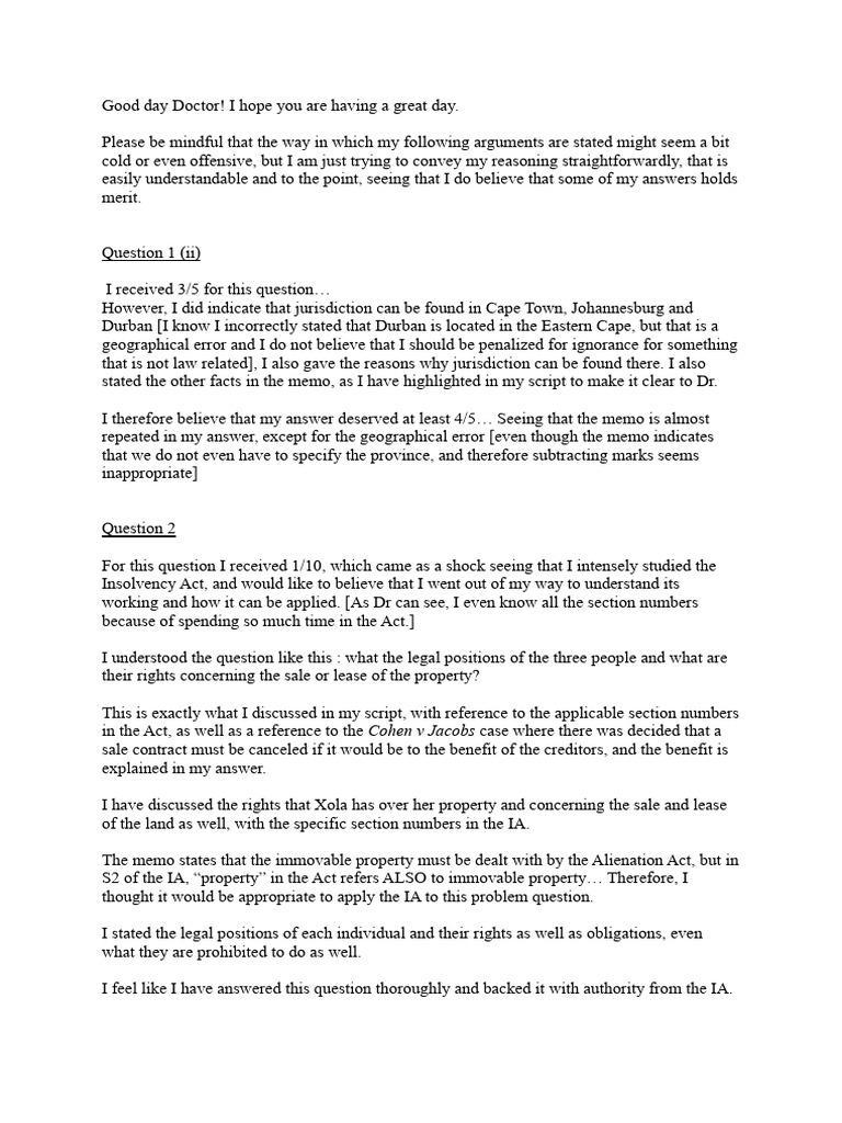 Insolvency Test Query Pdf Private Law Justice