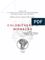 Colonização e Migração Org Eurípedes Simões de Paula