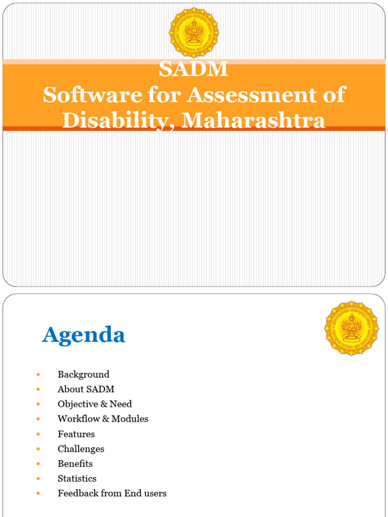 SADM: Maharashtra Disability Certificate System | PDF | Disability ...