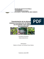 Caracterización de Los Efluentes de Dos Sistemas de Producción de Tilapia y El Posible Uso de Plantas Como Agentes de Biorremediación