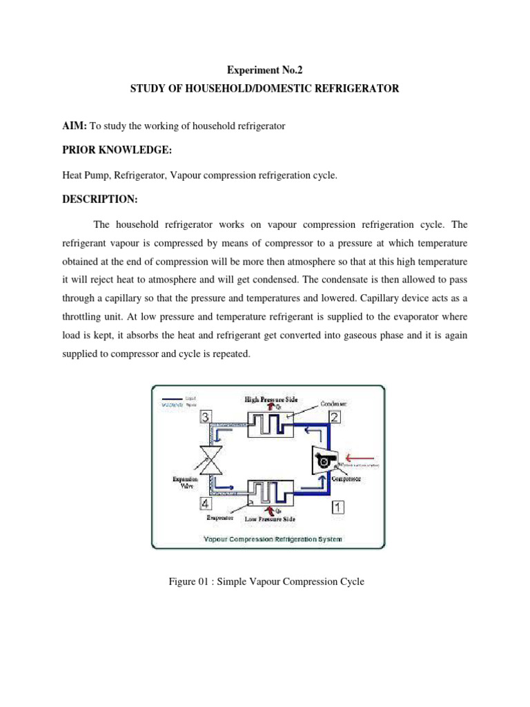 Study Of Household Refrigerator Download Free Pdf Refrigerator