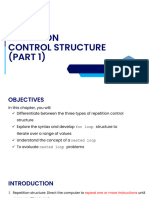 Topic 4 - Repetition Control Structure (Part 1)