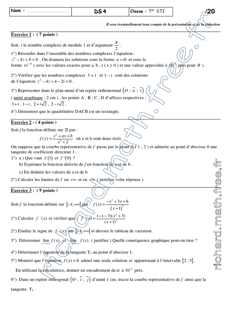 Résolution d'équations complexes et fonctions | PDF | Nombre complexe ...