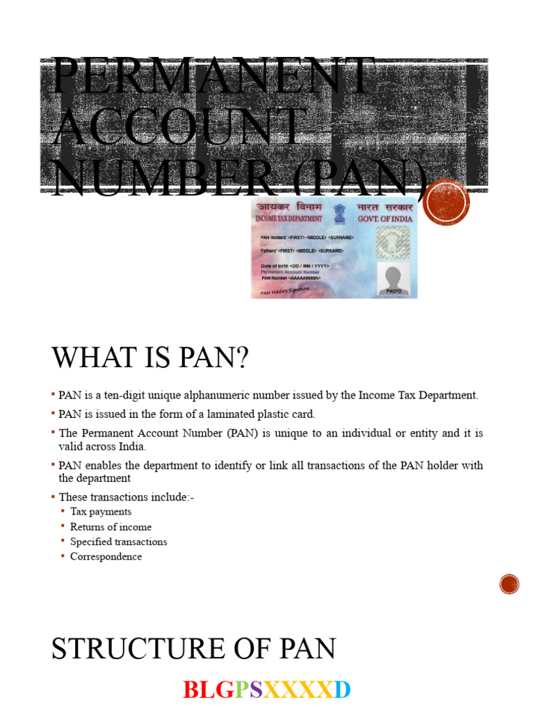 Understanding Permanent Account Number (PAN) | PDF | Economies ...