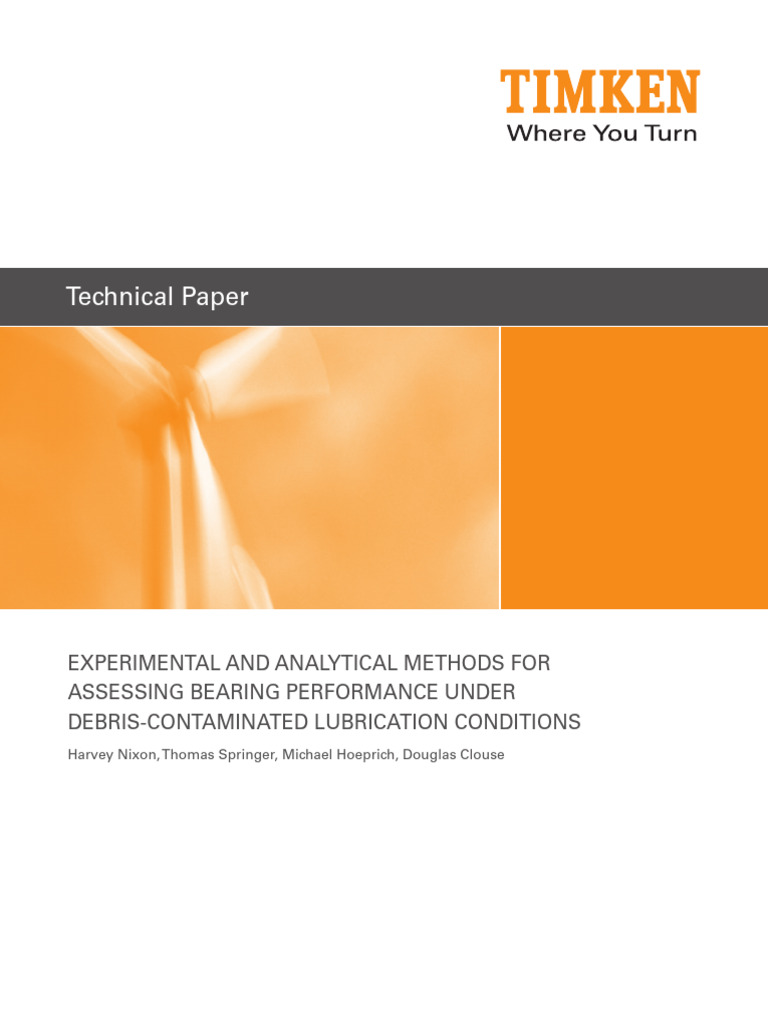 Bearing Performance in Contaminated Lubrication | PDF | Bearing ...